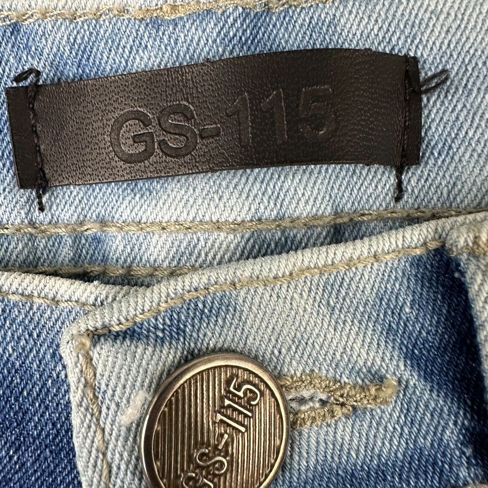 GS-115 Jeans Womens 29‎ Acid Wash Blue Stretch Denim - Picture 3 of 12